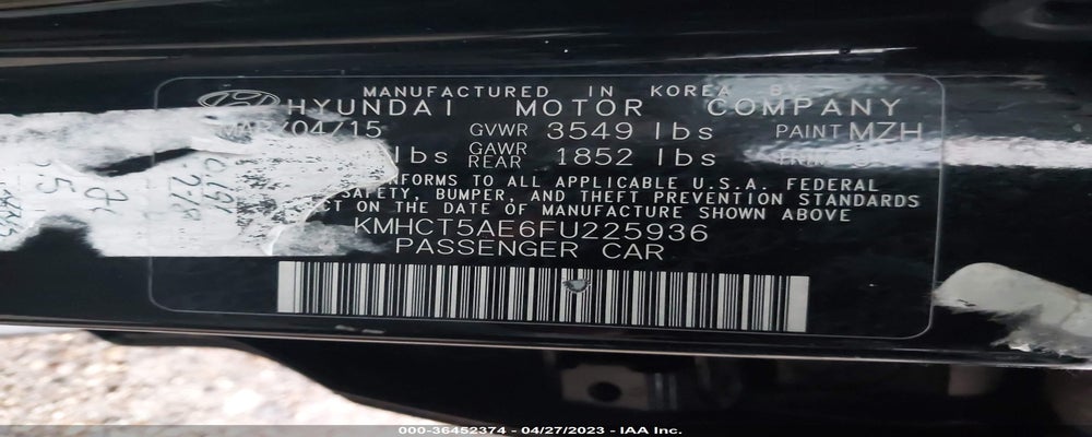 KMHCT5AE6FU225936 2015 HYUNDAI ACCENT photo no. 9