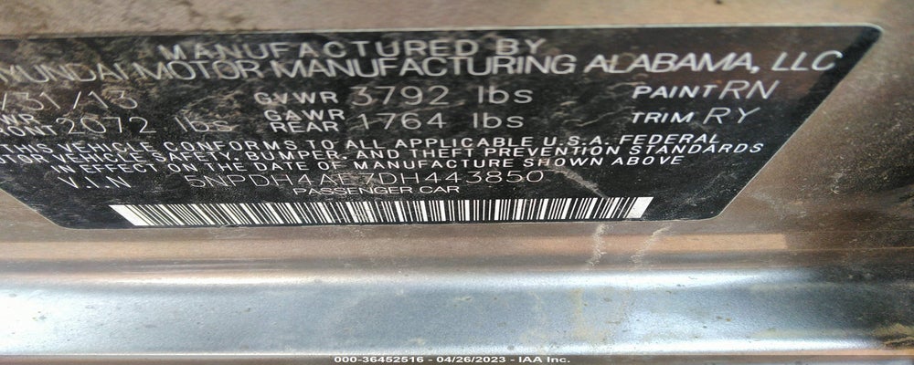5NPDH4AE7DH443850 2013 HYUNDAI ELANTRA photo no. 9