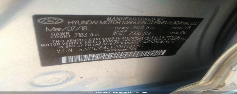 5NPD84LF0JH333191 2018 HYUNDAI ELANTRA photo no. 9