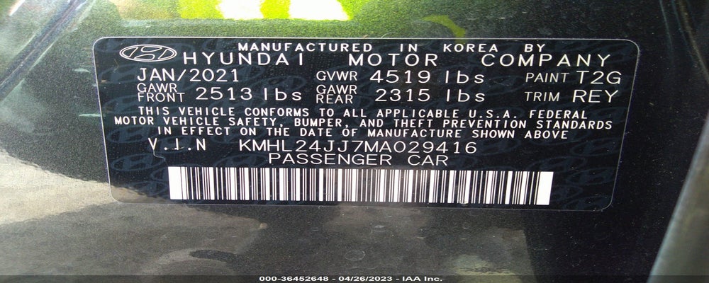 KMHL24JJ7MA029416 2021 HYUNDAI SONATA HYBRID photo no. 9