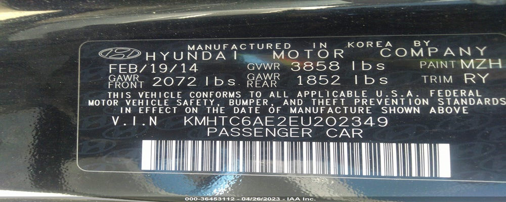 KMHTC6AE2EU202349 2014 HYUNDAI VELOSTER photo no. 9
