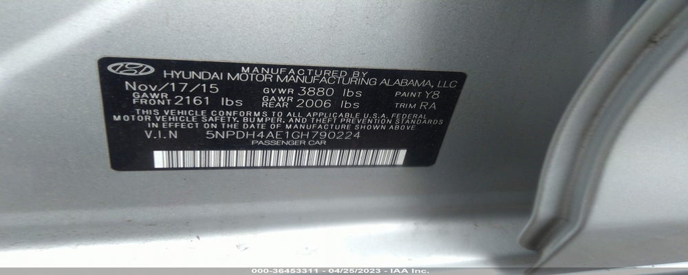 5NPDH4AE1GH790224 2016 HYUNDAI ELANTRA photo no. 9