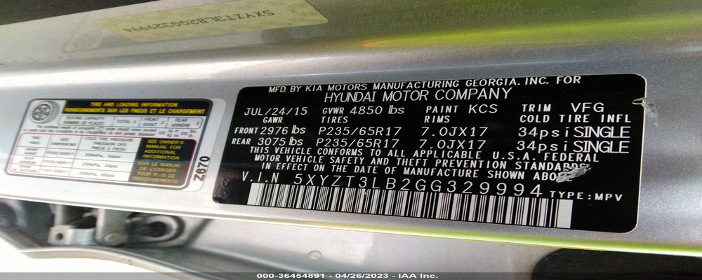 5XYZT3LB2GG329994 2016 HYUNDAI SANTA FE SPORT photo no. 9