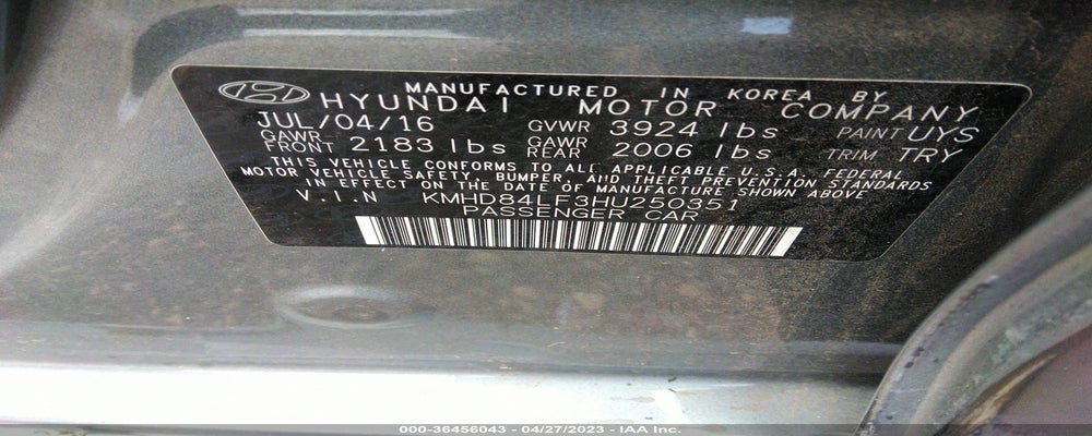 KMHD84LF3HU250351 2017 HYUNDAI ELANTRA photo no. 9