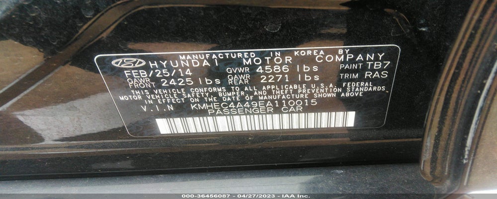 KMHEC4A49EA110015 2014 HYUNDAI SONATA HYBRID photo no. 9