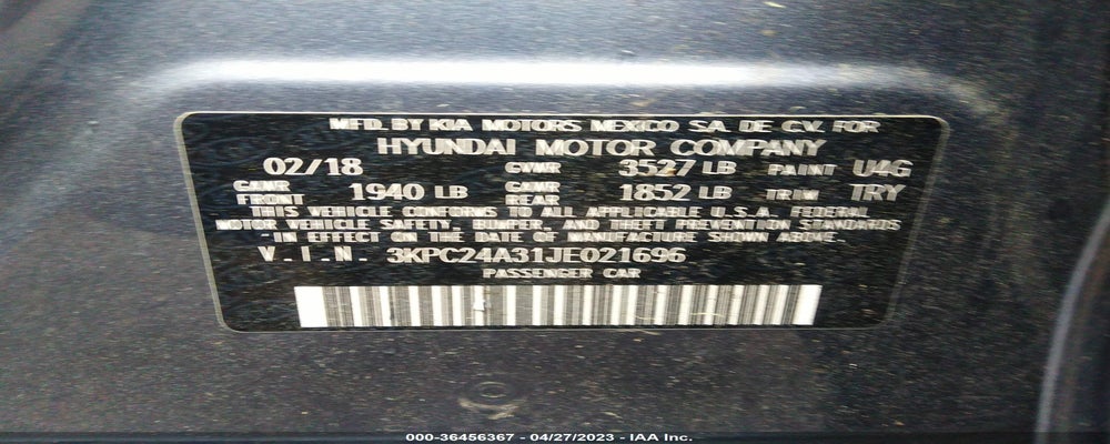 3KPC24A31JE021696 2018 HYUNDAI ACCENT photo no. 9