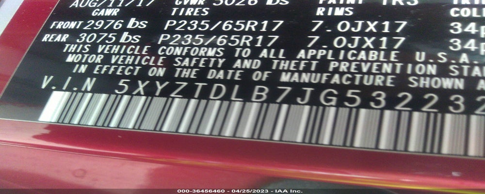 5XYZTDLB7JG532232 2018 HYUNDAI SANTA FE SPORT photo no. 9
