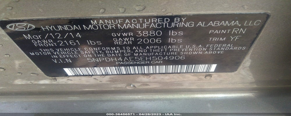 5NPDH4AE5EH504906 2014 HYUNDAI ELANTRA photo no. 9