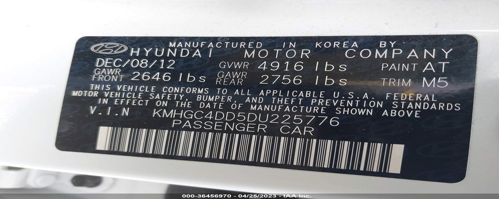 KMHGC4DD5DU225776 2013 HYUNDAI GENESIS photo no. 9