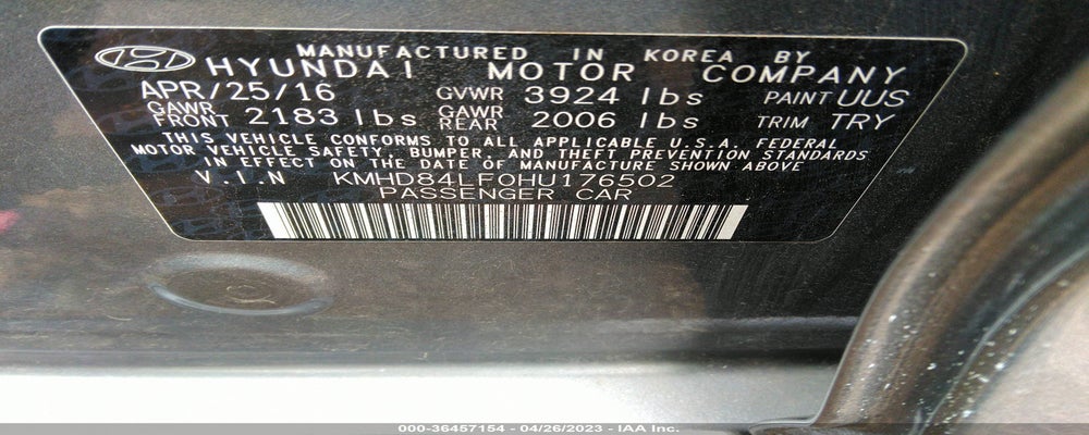 KMHD84LF0HU176502 2017 HYUNDAI ELANTRA photo no. 9