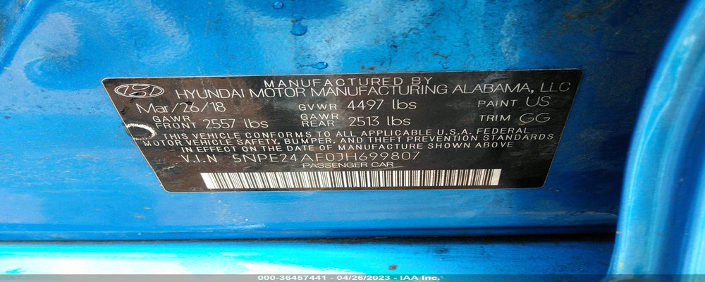 5NPE24AF0JH699807 2018 HYUNDAI SONATA photo no. 9