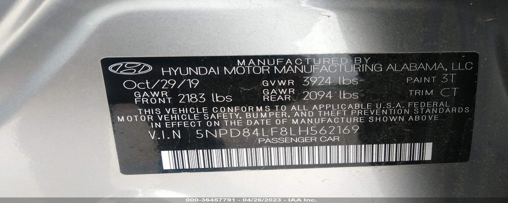 5NPD84LF8LH562169 2020 HYUNDAI ELANTRA photo no. 9
