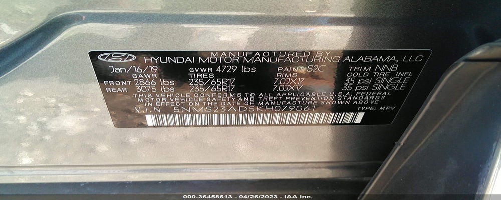 5NMS23AD5KH079061 2019 HYUNDAI SANTA FE photo no. 9