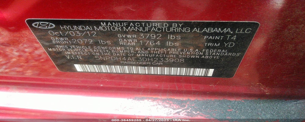 5NPDH4AE3DH233908 2013 HYUNDAI ELANTRA photo no. 9