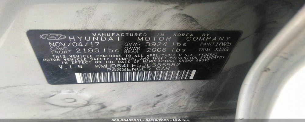 KMHD84LF5JU588582 2018 HYUNDAI ELANTRA photo no. 9