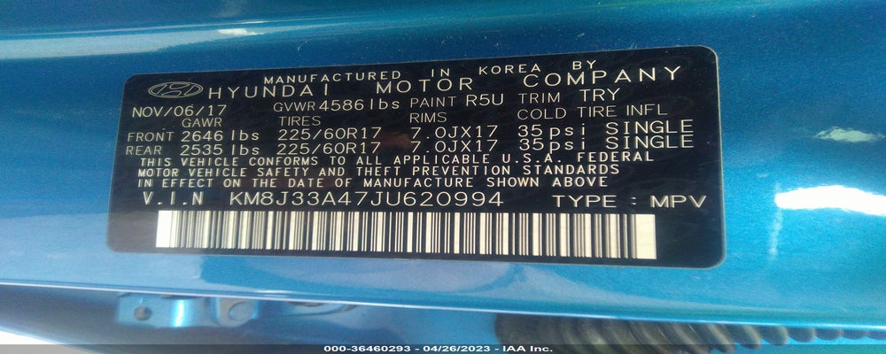 KM8J33A47JU620994 2018 HYUNDAI TUCSON photo no. 9