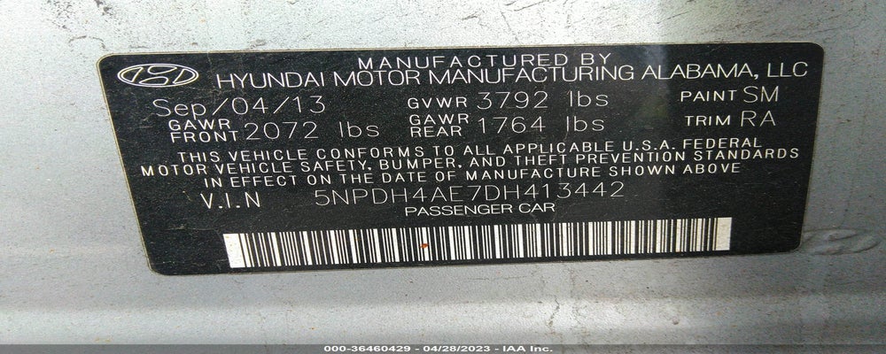 5NPDH4AE7DH413442 2013 HYUNDAI ELANTRA photo no. 9