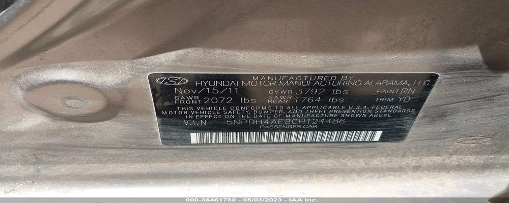 5NPDH4AE8CH124486 2012 HYUNDAI ELANTRA photo no. 9