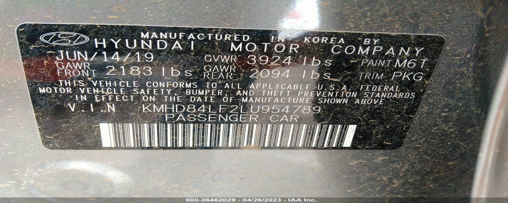 KMHD84LF2LU954789 2020 HYUNDAI ELANTRA photo no. 9
