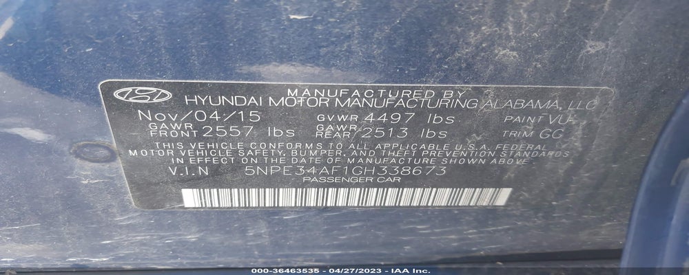 5NPE34AF1GH338673 2016 HYUNDAI SONATA photo no. 9