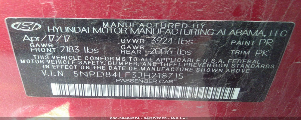 5NPD84LF3JH218715 2018 HYUNDAI ELANTRA photo no. 9