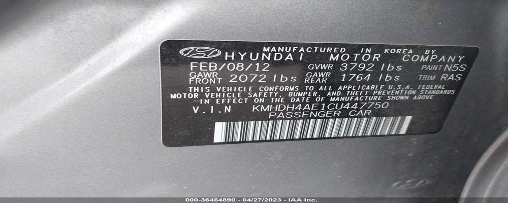 KMHDH4AE1CU447750 2012 HYUNDAI ELANTRA photo no. 9