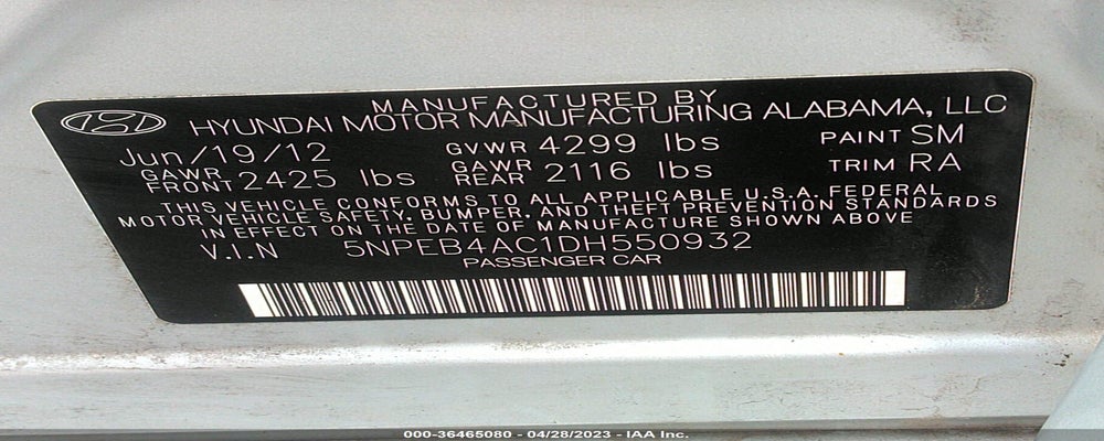 5NPEB4AC1DH550932 2013 HYUNDAI SONATA photo no. 9