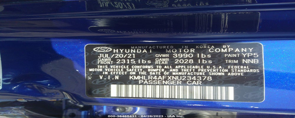KMHLR4AFXNU234378 2022 HYUNDAI ELANTRA photo no. 9
