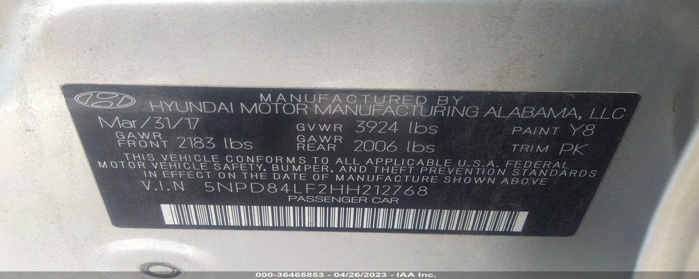 5NPD84LF2HH212768 2017 HYUNDAI ELANTRA photo no. 9