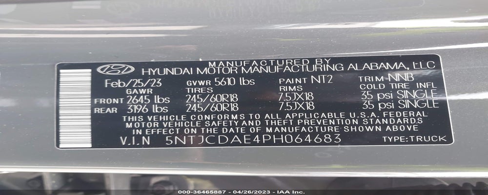 5NTJCDAE4PH064683 2023 HYUNDAI SANTA CRUZ photo no. 9