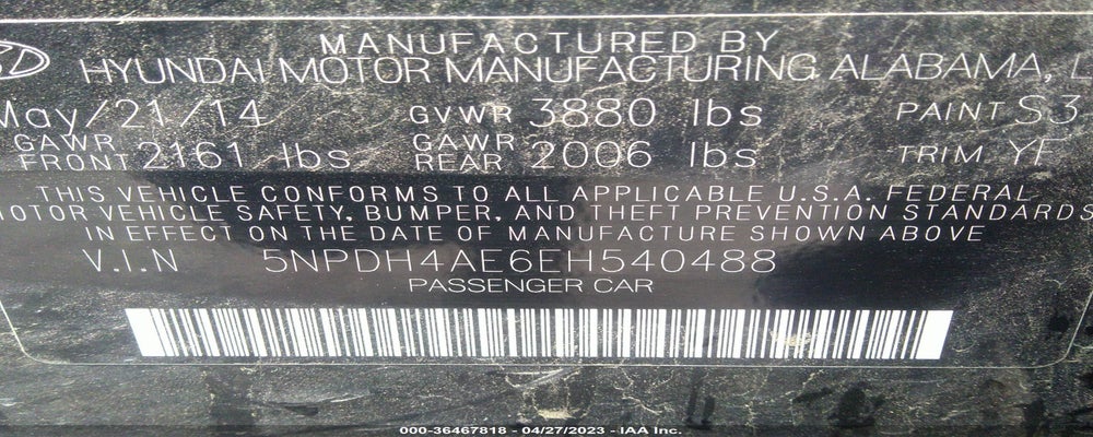 5NPDH4AE6EH540488 2014 HYUNDAI ELANTRA photo no. 9
