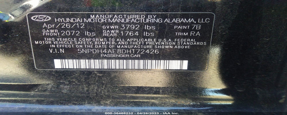 5NPDH4AE8DH172426 2013 HYUNDAI ELANTRA photo no. 9