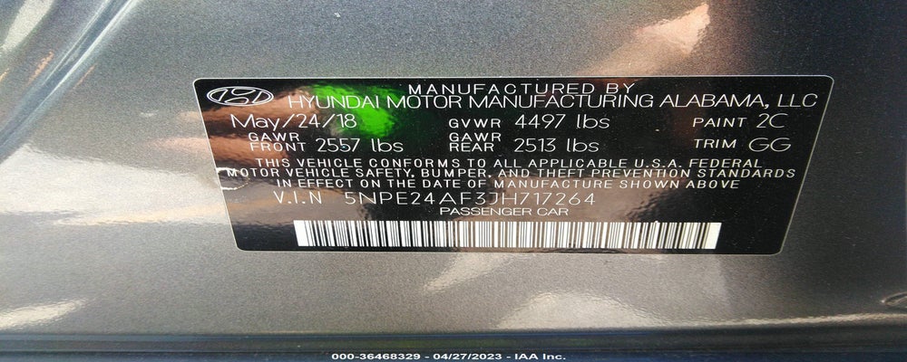 5NPE24AF3JH717264 2018 HYUNDAI SONATA photo no. 9