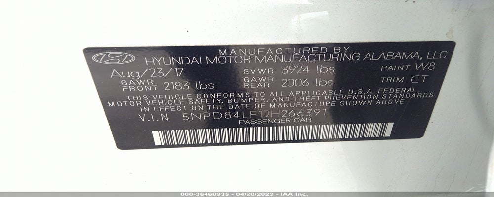 5NPD84LF1JH266391 2018 HYUNDAI ELANTRA photo no. 9