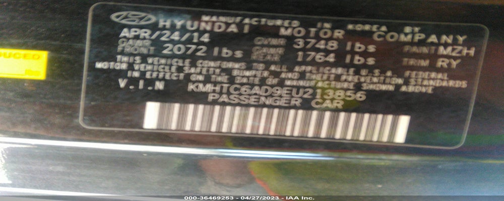 KMHTC6AD9EU213856 2014 HYUNDAI VELOSTER photo no. 9
