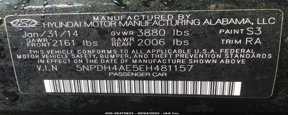 5NPDH4AE5EH481157 2014 HYUNDAI ELANTRA photo no. 9