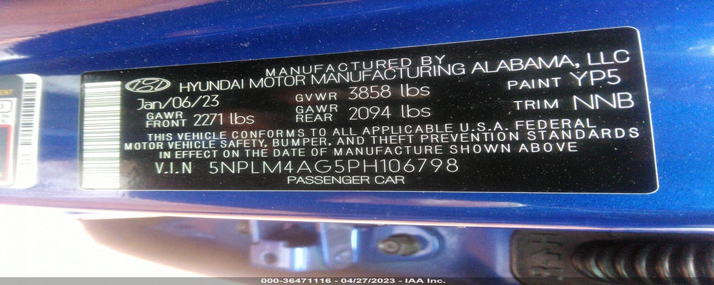 5NPLM4AG5PH106798 2023 HYUNDAI ELANTRA photo no. 9