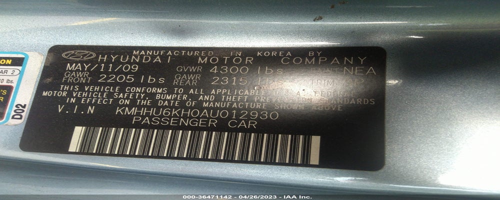 KMHHU6KH0AU012930 2010 HYUNDAI GENESIS COUPE photo no. 9