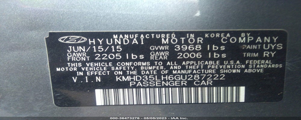 KMHD35LH6GU287222 2016 HYUNDAI ELANTRA GT photo no. 9