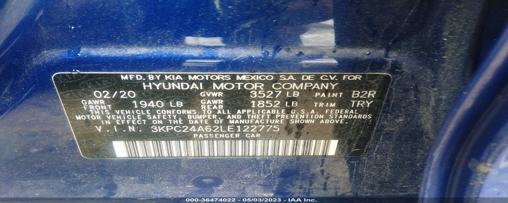 3KPC24A62LE122775 2020 HYUNDAI ACCENT photo no. 9