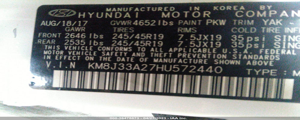 KM8J33A27HU572440 2017 HYUNDAI TUCSON photo no. 9