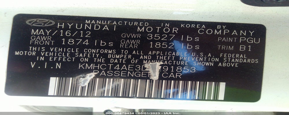 KMHCT4AE3DU291853 2013 HYUNDAI ACCENT photo no. 9