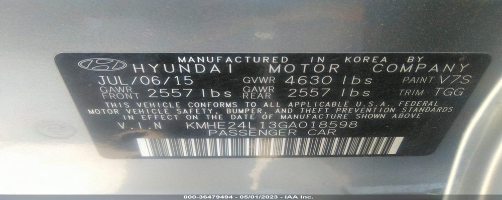 KMHE24L13GA018598 2016 HYUNDAI SONATA HYBRID photo no. 9