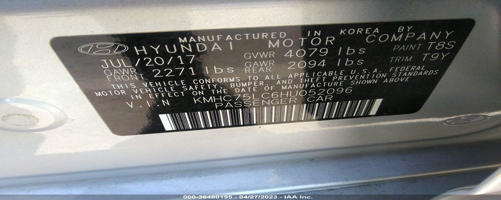 KMHC75LC6HU052096 2017 HYUNDAI IONIQ HYBRID photo no. 9