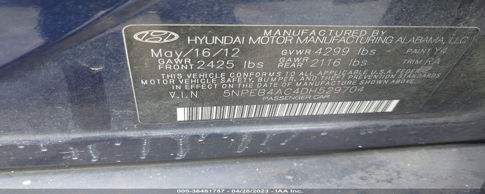 5NPEB4AC4DH529704 2013 HYUNDAI SONATA photo no. 9