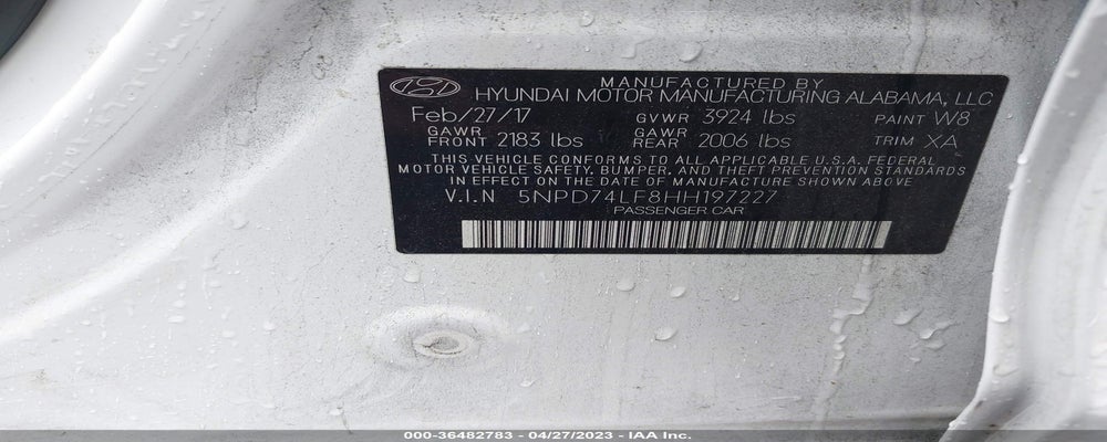 5NPD74LF8HH197227 2017 HYUNDAI ELANTRA photo no. 9
