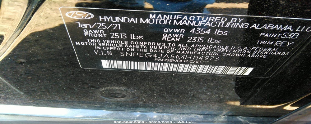 5NPEG4JA5MH114973 2021 HYUNDAI SONATA photo no. 9