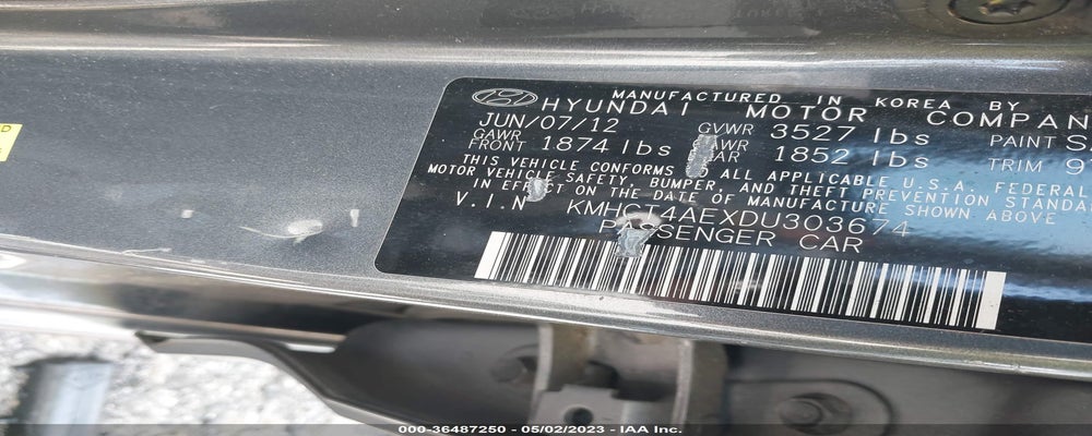 KMHCT4AEXDU303674 2013 HYUNDAI ACCENT photo no. 9