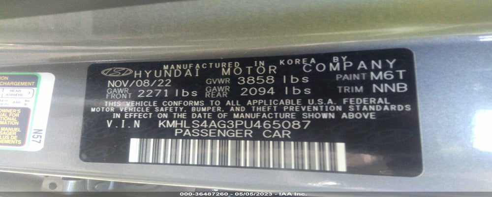 KMHLS4AG3PU465087 2023 HYUNDAI ELANTRA photo no. 9