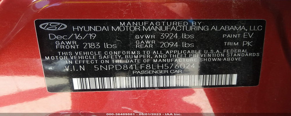 5NPD84LF8LH576024 2020 HYUNDAI ELANTRA photo no. 9